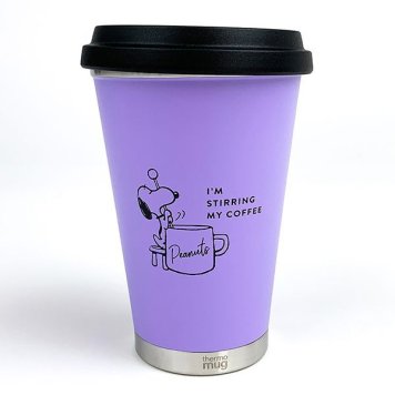 PEANUTS スヌーピー MOBILE TUMBLER COFFEE PU モバイル タンブラー スクリュー式 水筒 パープル