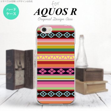【SH03J】【スマホケース/スマホカバー】【アクオス R】SH03J スマホケース AQUOS R SH-03J カバー アクオス R エスニックボーダー ピンク nk-sh03j-1561【メール便送料無料】