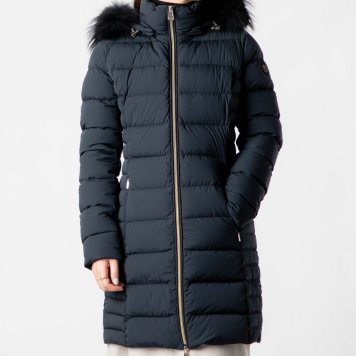 ケープホーン CAPE HORN 32578 ダウンコート QUINTANA MURMASKY レディース アウター フード付き ナイロン ビジネス アウトドア ミドル丈 カジュアル ウェア 軽量 秋冬 保温 防風 防寒着 おしゃれ シンプル ギフト プレゼント 大きいサイズあり ブラック 40～46