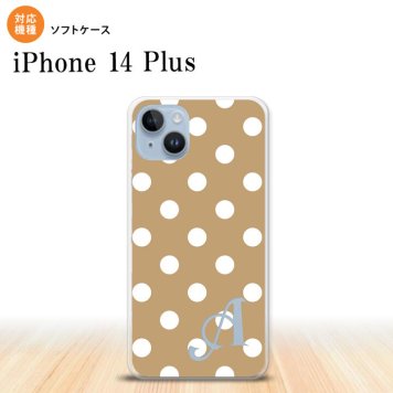 iPhone14 plsu iPhone14 plsu スマホケース 背面ケースソフトケース ドット 水玉 B ベージュ +アルファベット 2022年 10月発売 nk-i14pl-tp831i
