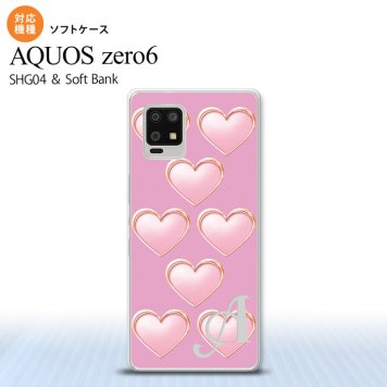 SHG04 SHG04 ZERO6 AQUOS zero6 スマホケース ソフトケース ハート C ピンク +アルファベット メンズ レディース nk-zero6-tp174i