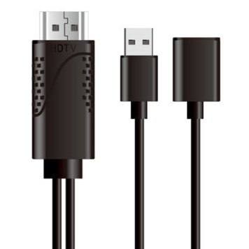 日本トラストテクノロジー 【メール便での発送商品】iPhone HDMIミラーリングケーブル(ブラック) IPHDMI-BK