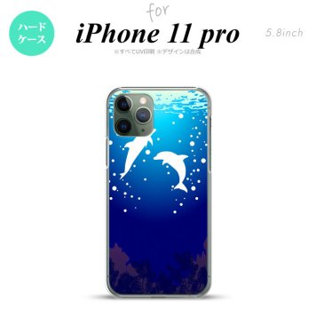 iPhone11Pro iPhone11 Pro スマホケース ハードケース イルカ 白 メンズ レディース nk-i11p-1002
