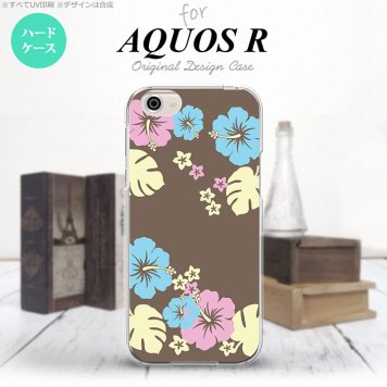 【SH03J】【スマホケース/スマホカバー】【アクオス R】SH03J スマホケース AQUOS R SH-03J カバー アクオス R ハイビスカス 茶 nk-sh03j-452【メール便送料無料】