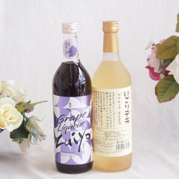 みずみずしくジューシーな風味の葡萄酒と国産ワインセット(にごりデラ 白ワイン やや甘口(山梨県)720ml瑞鷹葡萄の酒10度(熊本県)720ml