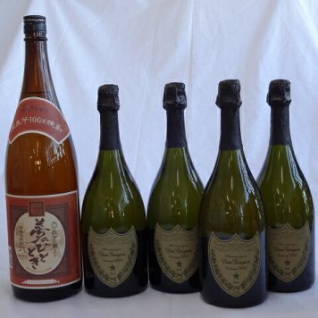 パーティー祝乾杯酒 30人分セット ドンペリニヨン 白 正規輸入品750ml×4本 (100ml×30人分) 麦焼酎 夢のひととき1800ml