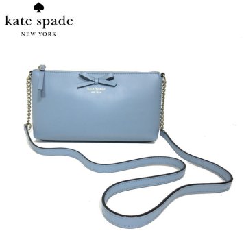 ケイト・スペード アウトレット kate spade ショルダーバッグ WKRU4039-462 レザー リボン 斜め掛けショルダー declan / sawyer street / cloudcover(462)：ライトブルー系