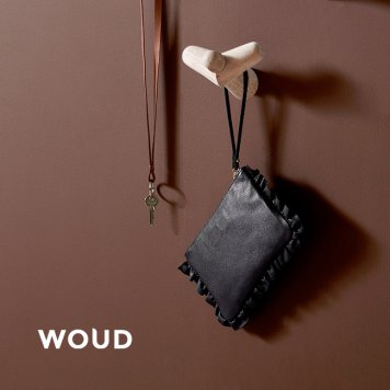 WOUD テイルウィングフック スモール ホワイト W150040[壁掛けフック 北欧 木製 おしゃれ かわいい 壁掛け ウォール フック コートフック ウォールフック コート掛け カバン掛け 帽子掛け 玄関 壁 オシャレ]