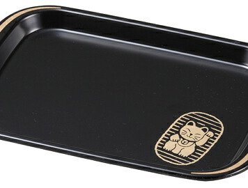 招福スマートトレイ（小判猫） インテリア 漆器 盆 カタログギフト 景品 粗品