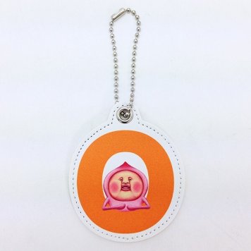 こびとづかん イニシャルバッチ O カクレモモジリ キーホルダー バッヂ お名前 グッズ MCOR