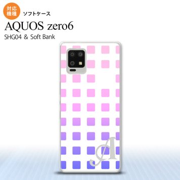 SHG04 SHG04 ZERO6 AQUOS zero6 スマホケース ソフトケース スクエア ドット ピンク +アルファベット メンズ レディース nk-zero6-tp1363i
