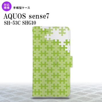 sense7 sense7 手帳型スマホケース カバー パズル 緑 2022年 11月発売 nk-004s-sens7-dr1207