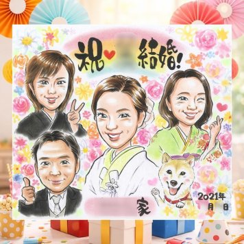 結婚式のお祝いに、感謝が自然に伝わる似顔絵です。 似顔絵 サンクスボード 贈り物 手描き 名入れ プレゼント ギフト 結婚式 感謝 サンクスボード お祝い 披露宴 同僚 職場 友達 新郎新婦 修正無料 下書き確認 名入れ 実績多数 似てる そっくり 喜ばれる 宝物 入籍 婚礼 新郎新婦ギフト サンクスボード 大量注文 初任給 オーダーメイド ハロウィン 贈答品 ウェディングギフト 傘寿祝い