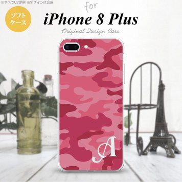【iPhone8Plus】【スマホケース/スマホカバー】【アイフォン8プラス】iPhone8Plus スマホケース ケース アイフォン8プラス イニシャル 迷彩A ピンクA nk-ip8p-tp1147ini【メール便送料無料】