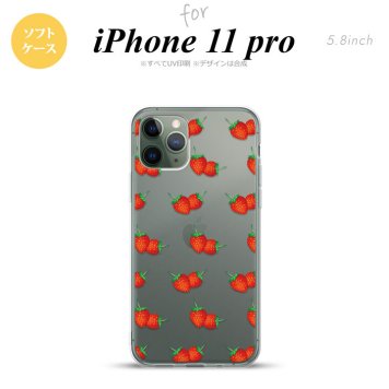 iPhone11Pro iPhone11 Pro スマホケース ソフトケース 苺 イチゴ 中 赤 メンズ レディース nk-i11p-tp044