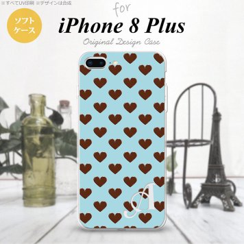 【iPhone8Plus】【スマホケース/スマホカバー】【アイフォン8プラス】iPhone8Plus スマホケース ケース アイフォン8プラス イニシャル ハート（B） 青 nk-ip8p-tp172ini【メール便送料無料】