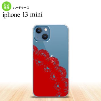 iPhone13mini iPhone13 mini ケース ハードケース レース A 赤  nk-i13m-723