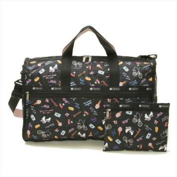 レスポートサック LeSportsac バッグ LARGE WEEKENDER 7185 E196 ラージウィークエンダー 2way ショルダー ボストンバッグ HIGHT TIDE ブラック系マルチカラー