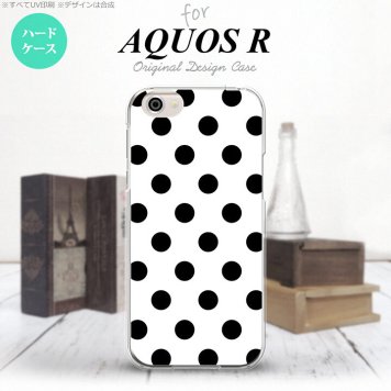 【SH03J】【スマホケース/スマホカバー】【アクオス R】SH03J スマホケース AQUOS R SH-03J カバー アクオス R ドット・水玉 白×黒 nk-sh03j-101【メール便送料無料】