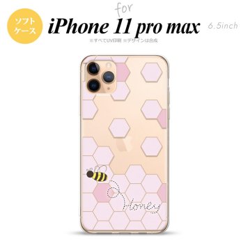 iPhone11ProMax iPhone11pro max スマホケース ソフトケース ハニー クリア ピンク メンズ レディース nk-i11pm-tp1687
