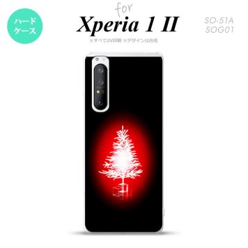 Xperia 1 II 5G スマホケース 背面カバー ストラップホール有り ハードケース ツリー 赤 ストラップホール おしゃれ かわいい かっこいい メンズ レディース nk-xp12-625