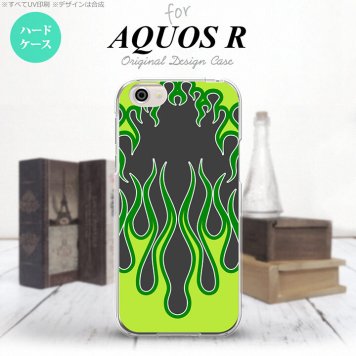 【SH03J】【スマホケース/スマホカバー】【アクオス R】SH03J スマホケース AQUOS R SH-03J カバー アクオス R ファイヤー 黒×緑 nk-sh03j-1305【メール便送料無料】