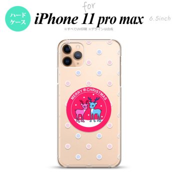 iPhone11ProMax iPhone11pro max スマホケース ハードケース トナカイ ワッペン ピンク メンズ レディース nk-i11pm-621