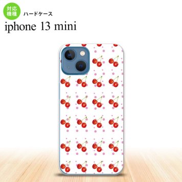 iPhone13mini iPhone13 mini ケース ハードケース さくらんぼ チェリー 白  nk-i13m-179