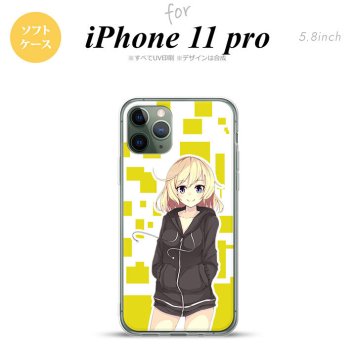 iPhone11Pro iPhone11 Pro スマホケース ソフトケース 女の子 A 黄 メンズ レディース nk-i11p-tp1323