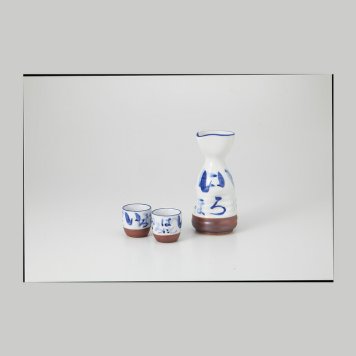 手描いろはに酒器揃 磁器 美濃焼 やきものの里から、暮らしを贈ります。　ギフト 食器 セット テーブルウェア