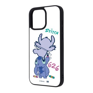 iPhone 16 Pro Max ディズニー / maru 衝撃吸収 バンパー ハイブリッドケース/スティッチ_お絵描き ※送料無料(ポスト投函)