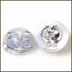 K18WG/PG/YG シリコン付ダブルロックキャッチ 【1ペア(2個)】 ※キャッチは消耗品です    LPC-0002