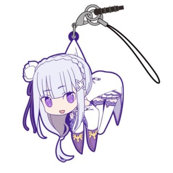 Re:ゼロ エミリア Re:ゼロから始める異世界生活 エミリア つままれストラップ チャーム ホワイト   リゼロ COSPA