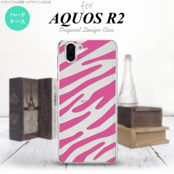 AQUOS R2 アクオス アール2 SH-03K SHV42 専用 スマホケース カバー ハードケース ゼブラ ピンク nk-r2-022[スマホ,スマホケース,スマホカバー,ケース,カバー,ジャケット]