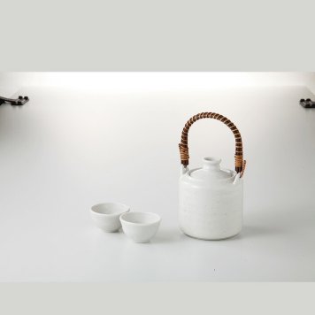 手付き燗冷器セット　粉引 磁器 美濃焼 やきものの里から、暮らしを贈ります。　ギフト 食器 セット テーブルウェア