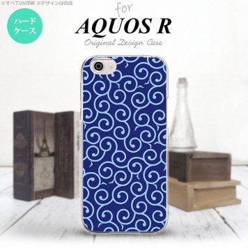 【SH03J】【スマホケース/スマホカバー】【アクオス R】SH03J スマホケース AQUOS R SH-03J カバー アクオス R 唐草 青×水色 nk-sh03j-1131【メール便送料無料】