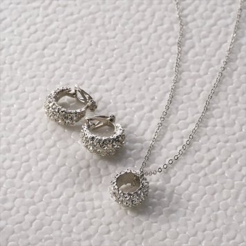 ジョルジュ レッシュ パヴェリングネックレス&イヤリング　 467-122GR-N1+0305RH  内祝 内祝い お祝 御祝 記念品 出産内祝い プレゼント 快気祝い 粗供養 引出物