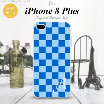 【iPhone8Plus】【スマホケース/スマホカバー】【アイフォン8プラス】iPhone8Plus スマホケース ケース アイフォン8プラス イニシャル スクエア 青 nk-ip8p-tp769ini【メール便送料無料】