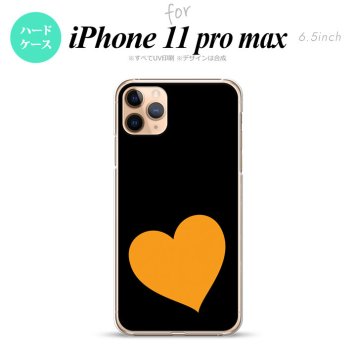 iPhone11ProMax iPhone11pro max スマホケース ハードケース トランプ ハート 黒 オレンジ メンズ レディース nk-i11pm-546