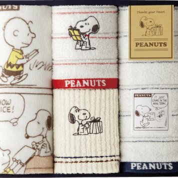 冬の贈り物ご挨拶  フェイスタオル2P&ウォッシュタオル2P スヌーピー フェイスタオル：34×80cm、ウォッシュタオル：34×35cm