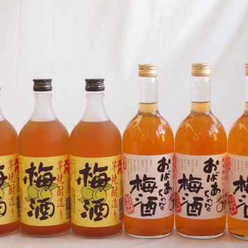 梅酒6本セット(おばあちゃんの梅酒 芋焼酎仕込五代梅酒(鹿児島)) 720ml×6本