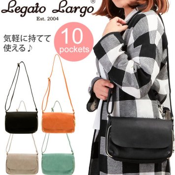 ポケショルダーバッグ レガートラルゴ Legato Largo 通販 レディース おしゃれ かわいい 合成皮革 フェイクレザー レザー調 黒 ブラック ネイビー 紺 キャメル 茶色 マグネットボタン シンプル 無地 かばん 鞄 バッグ バック ななめ掛け 斜め掛け ななめがけ 肩掛け