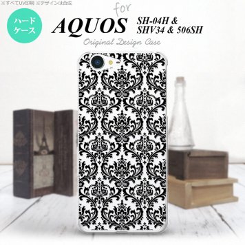 【SH04H】【スマホケース/スマホカバー】【アクオス ゼータ】SH04H スマホケース AQUOS ZETA SH04H カバー アクオス ゼータ ダマスク柄 クリア×黒 nk-sh04h-1026【メール便送料無料】