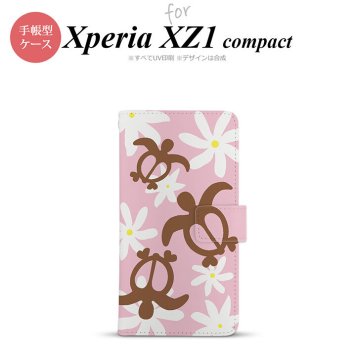 【手帳型 スマホ カバー ケース】【SO02K】【エクスペリア XZ1】手帳型 ケース SO-02K スマホ カバー Xperia XZ1 Compact エクスペリア ホヌ ティアレ ピンク nk-004s-so02k-dr1080【メール便送料無料】