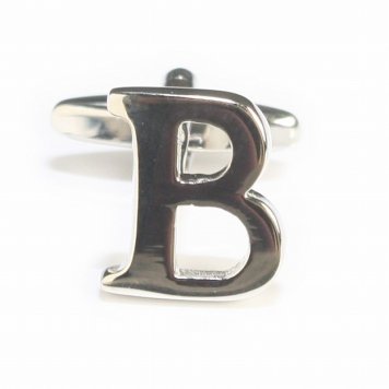 鎌倉カフス工房 アルファベットBカフスボタン（バラ売り）・カフリンクス メンズ  cf308 結婚式 旦那 プレゼント ギフト 彼氏 父の日 誕生日プレゼント