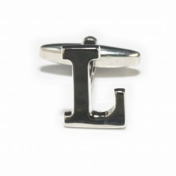 鎌倉カフス工房 アルファベットLカフスボタン（バラ売り）・カフリンクス メンズ  cf318 結婚式 旦那 プレゼント ギフト 彼氏 父の日 誕生日プレゼント