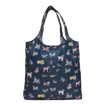 キャスキッドソン Cath Kidston エコバッグ 984607 105961117886102 FOLDAWAY SHOPPER SMALL PARK DOGS スモール パーク ドッグ 折りたたみ式 ショッピングバッグ トートバッグ NAVY ネイビー＋ドッグ柄マルチカラー