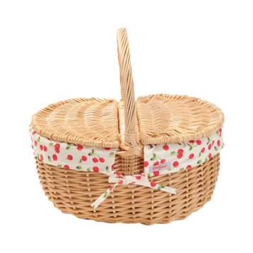 キャスキッドソン Cath Kidston カゴバッグ 998758 106007218000102 DOROTHY BASKET ドロシー バスケット 柳 かごバッグ IVORY/CHERRIES アイボリー系＋さくらんぼ柄