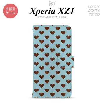 【手帳型 スマホ カバー ケース】【SO01K】【エクスペリア XZ1】手帳型 ケース SO-01K スマホ カバー Xperia XZ1 エクスペリア ハート（B） 青 nk-004s-so01k-dr172【メール便送料無料】