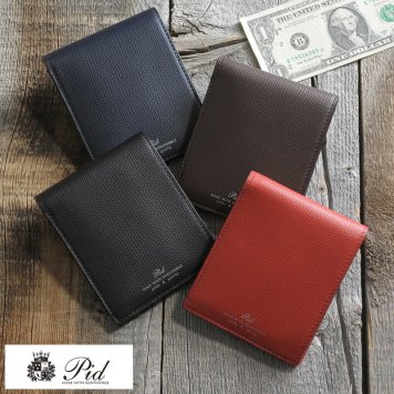 Pid サフィアーノレザー 二つ折り財布 小銭入れなし Foglia